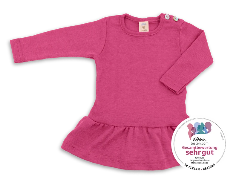 Engel Natur - Wol/Zijde Baby Tunika - Framboos