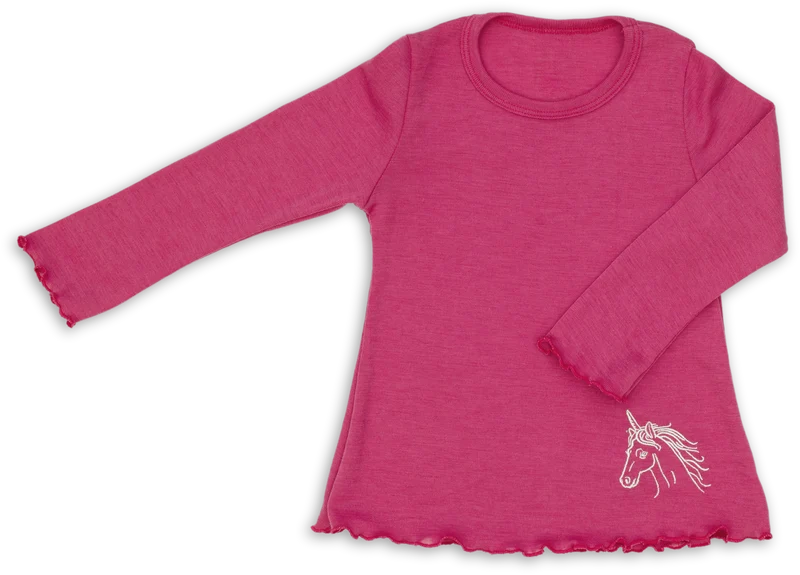 Engel Natur - Wol/Zijde Vrijetijds- en Pyjamashirt - Framboos