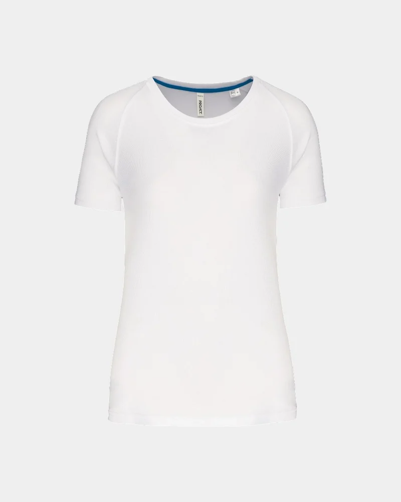 Gerecycled sport-T-shirt voor dames om te personaliseren