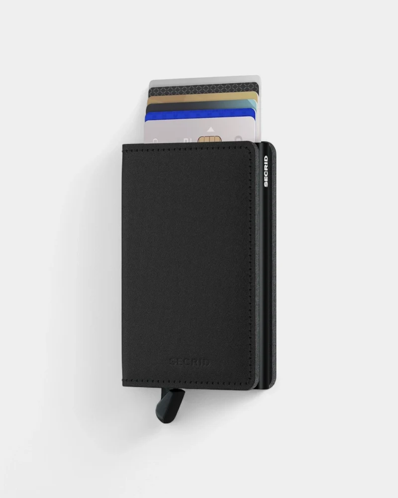 Personaliseerbare Slimwallet portefeuille in leer