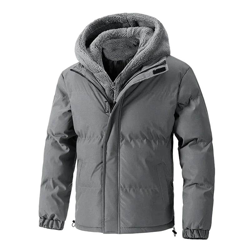 Heren Hoodie Gewatteerd met Sherpa Kap