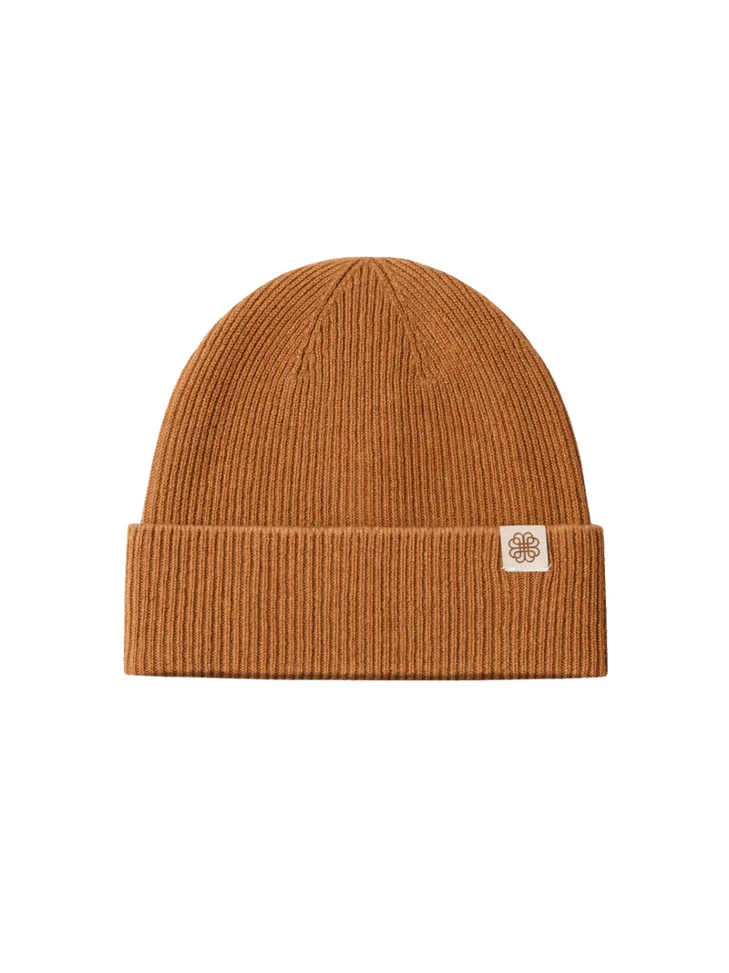 Cashmere Rib Knit Beanie