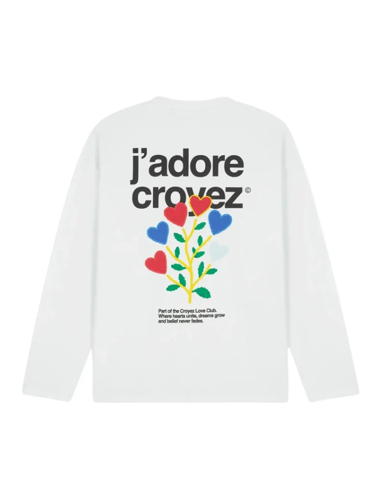 CROYEZ T-SHIRT J-ADORE LONGSLEEVE T-SHIRT WIT