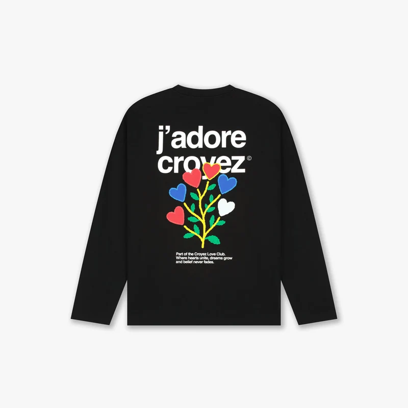 CROYEZ T-SHIRT J-ADORE LONGSLEEVE T-SHIRT ZWART