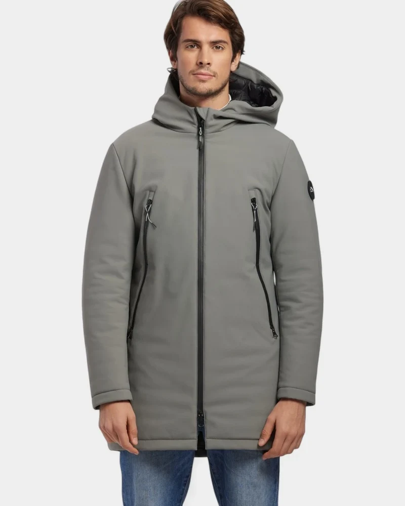 Softshell parka met gewatteerde voering om te personaliseren