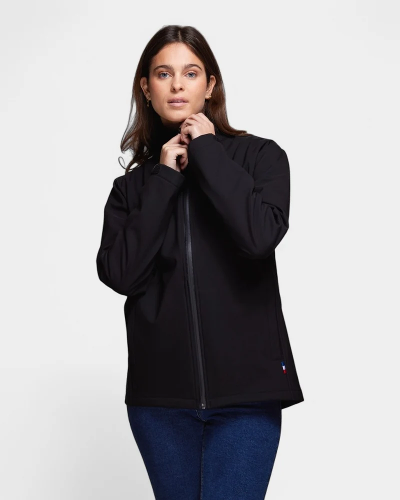 Softshell jack voor dames Made in France, te personaliseren