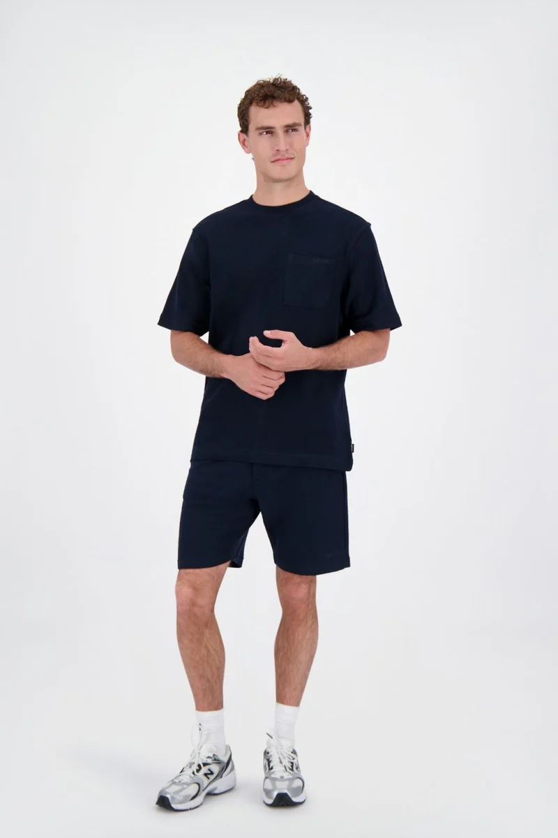 AIRFORCE T-SHIRT WOVEN T-SHIRT D-BLAUW