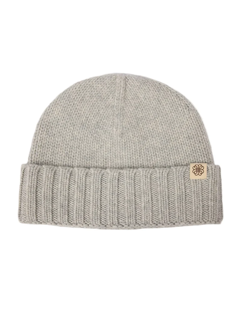 Cashmere Chunky Rib-Knit Cuffed Beanie
