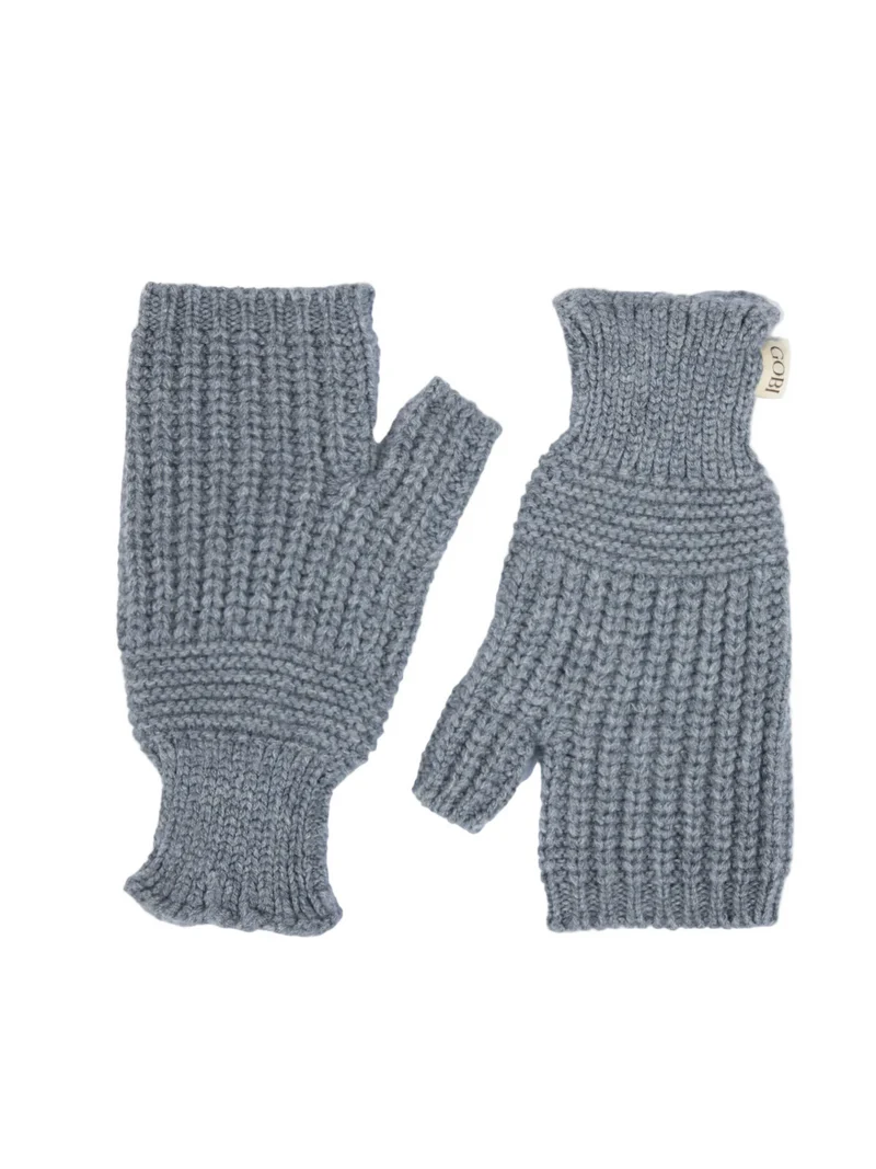 Rib-Knit Cashmere Gloves