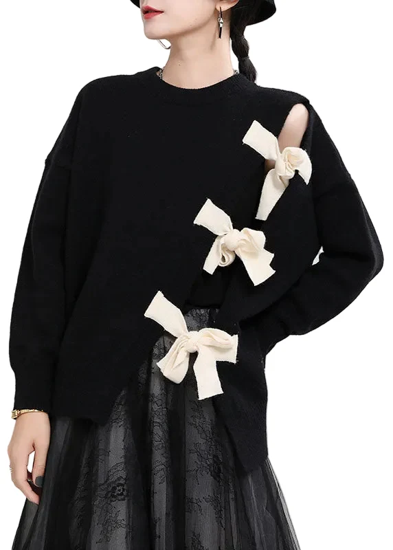 Dames Gebreide Trui met Asymmetrisch Ontwerp