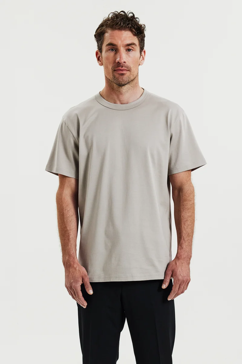 Crew-Neck Pima Greige
