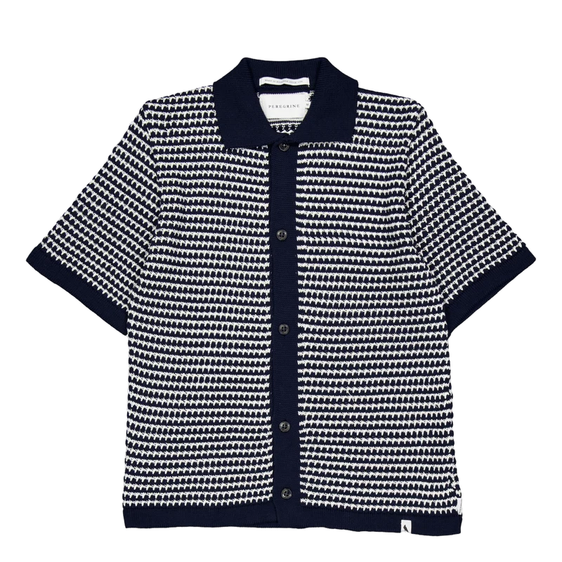 Island Crochet Shirt Navy