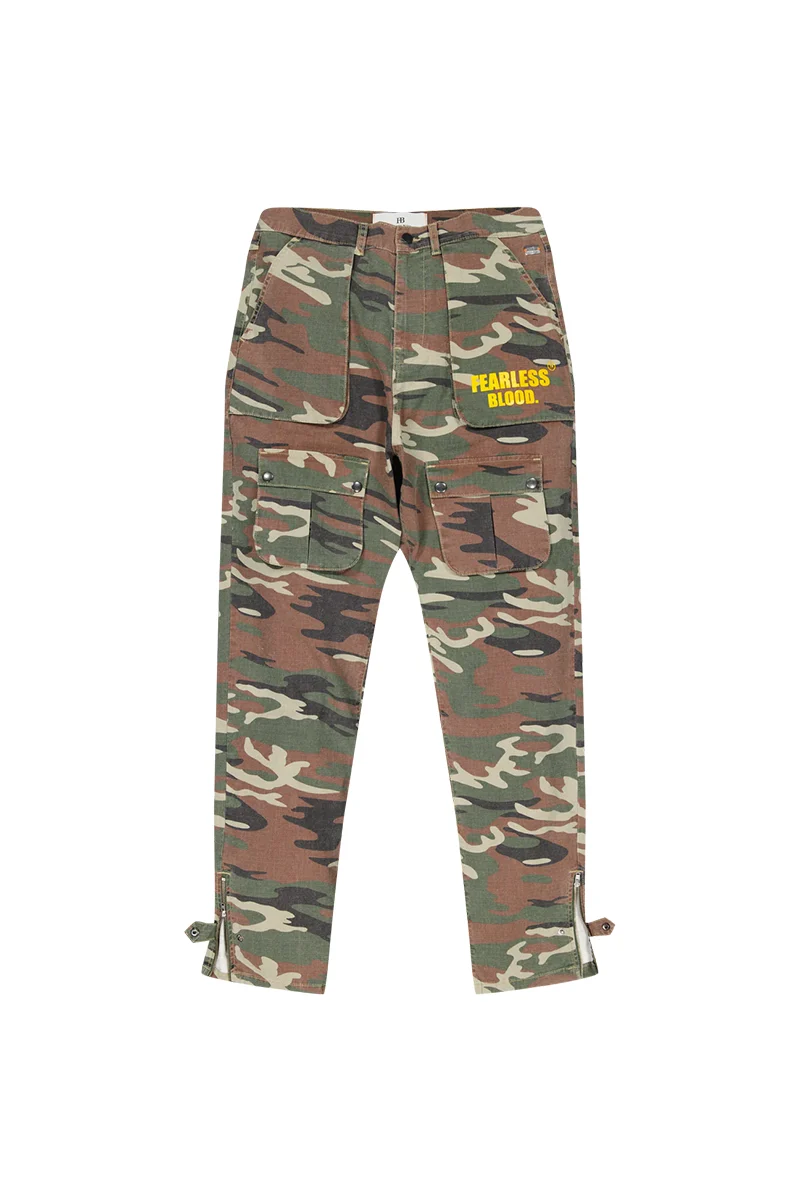 Fearless Blood JEANS FB-CARGO-ARMY CAMO GREEN