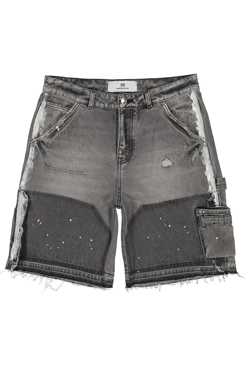 Fearless Blood SHORT FB-DENIM WORKER SHORT GRIJS