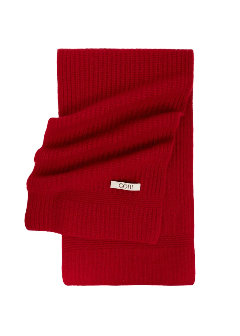 Wide Rib Knit Scarf