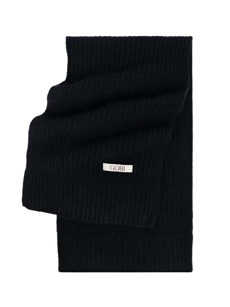 Wide Rib Knit Scarf