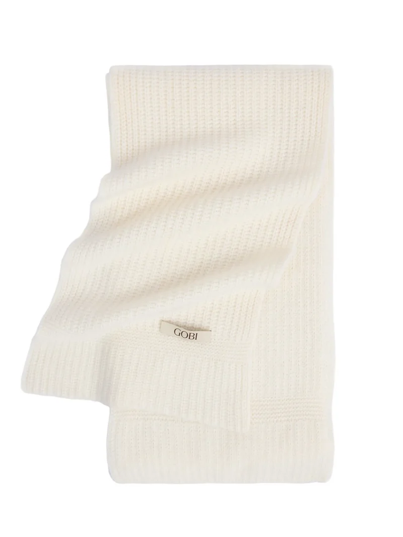Wide Rib Knit Scarf
