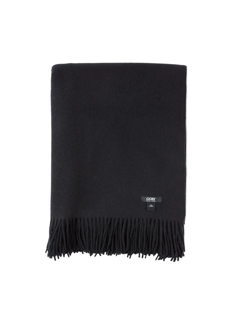 Cashmere Large Blanket with Fringe
