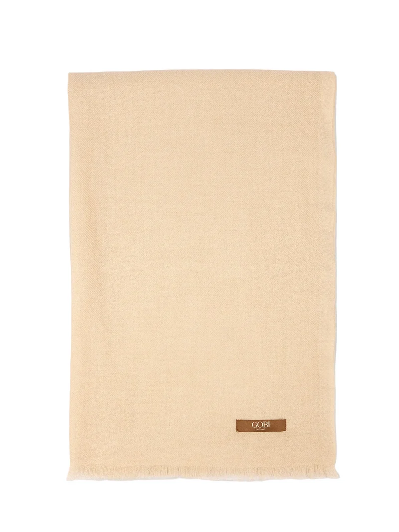 Natural Color Cashmere Lightweight Woven Scarf