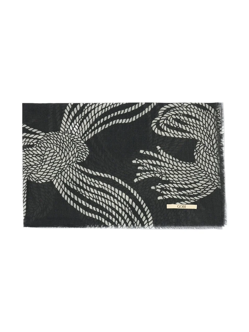 Rope Knots Printed Cashmere Shawl