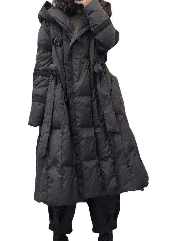 Dames Winter Donsjas met Capuchon en Strikceintuur