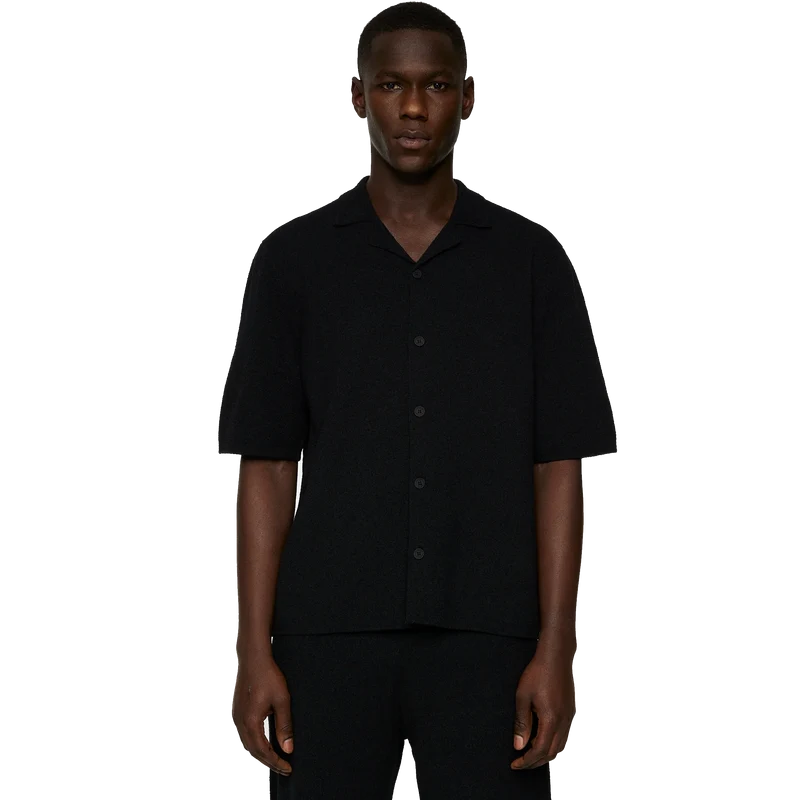Sal Knitted Boucle Shirt Black