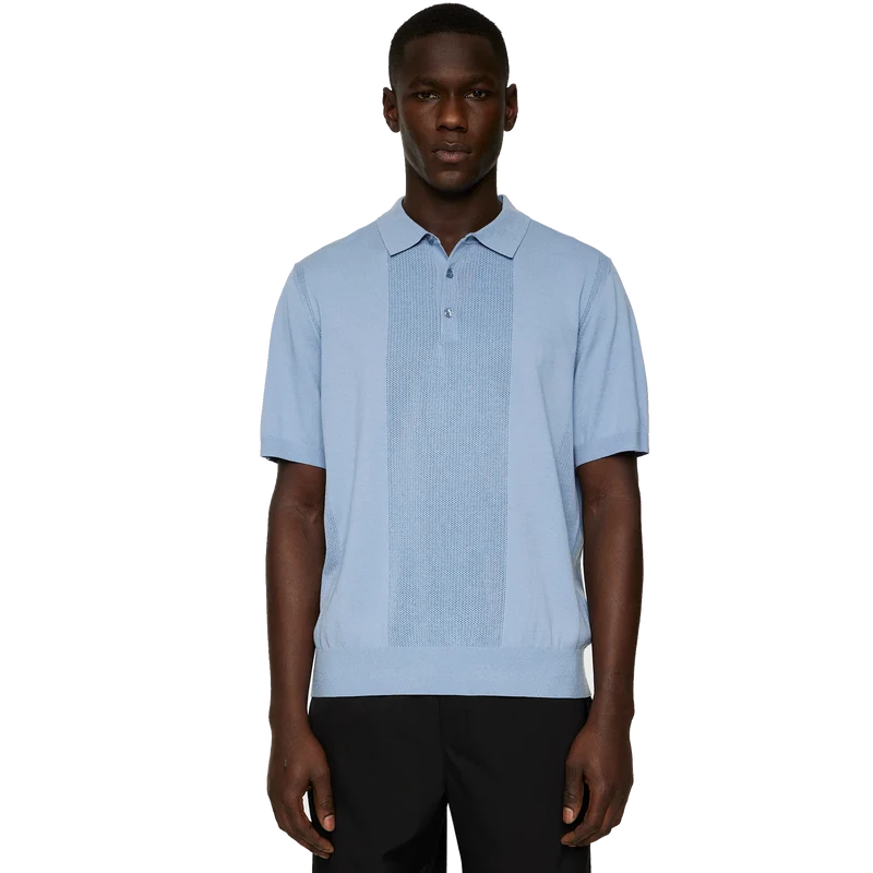 Reymond Solid Stripe Polo Rain Washed