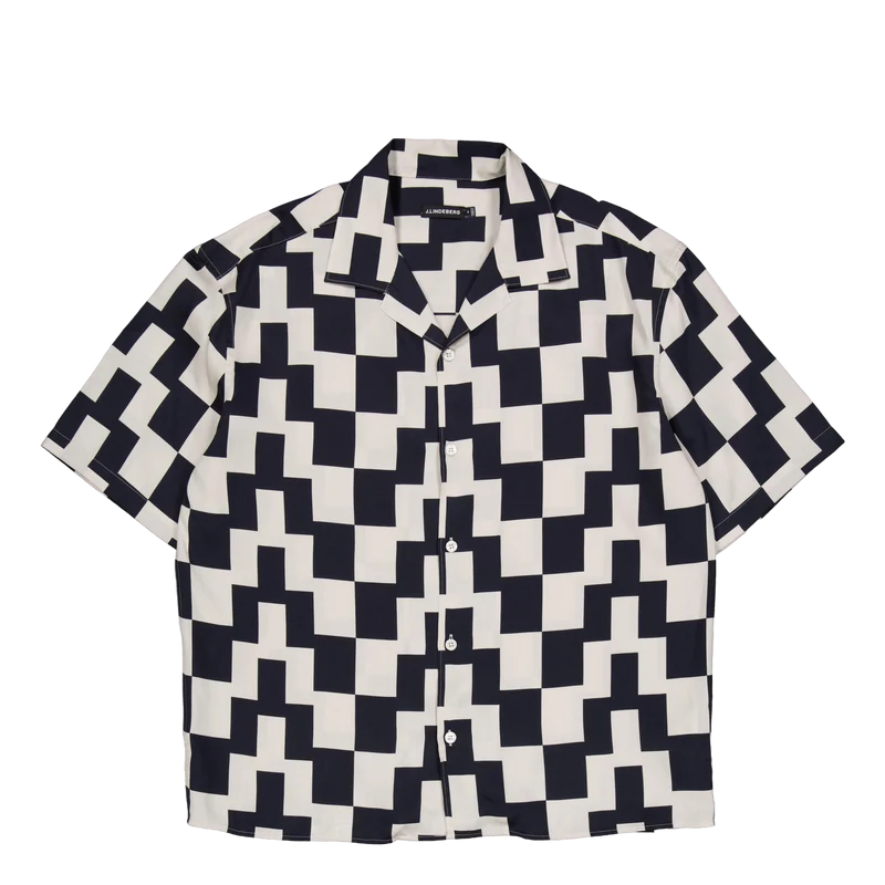 Ellis Stack Bridge Print Shirt Black