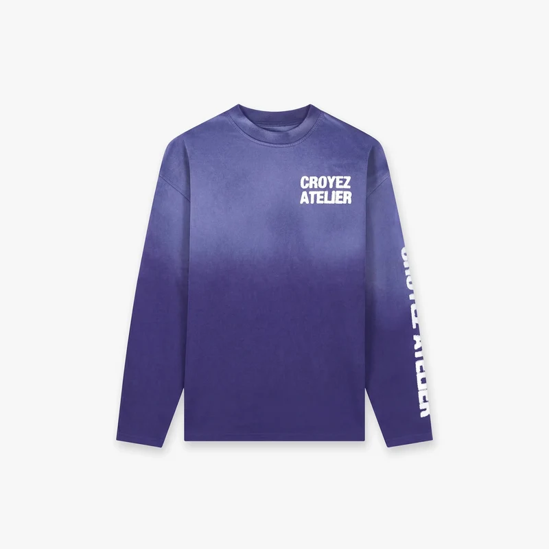 CROYEZ T-SHIRT SPRAYED ATELIER LONGSLEEVES PAARS