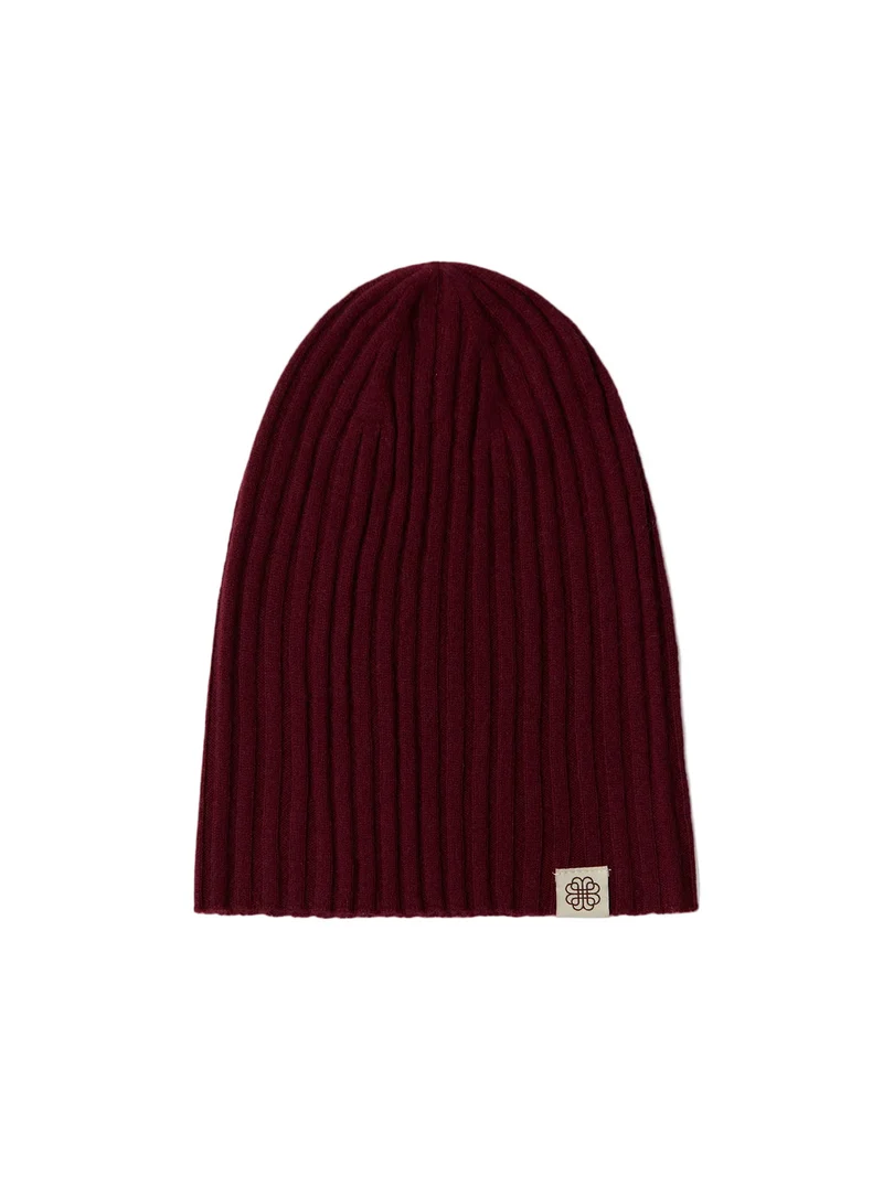 Cashmere Rib Knit Hat