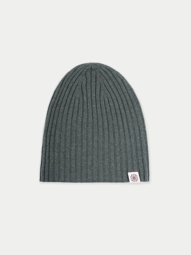 Cashmere Rib Knit Hat