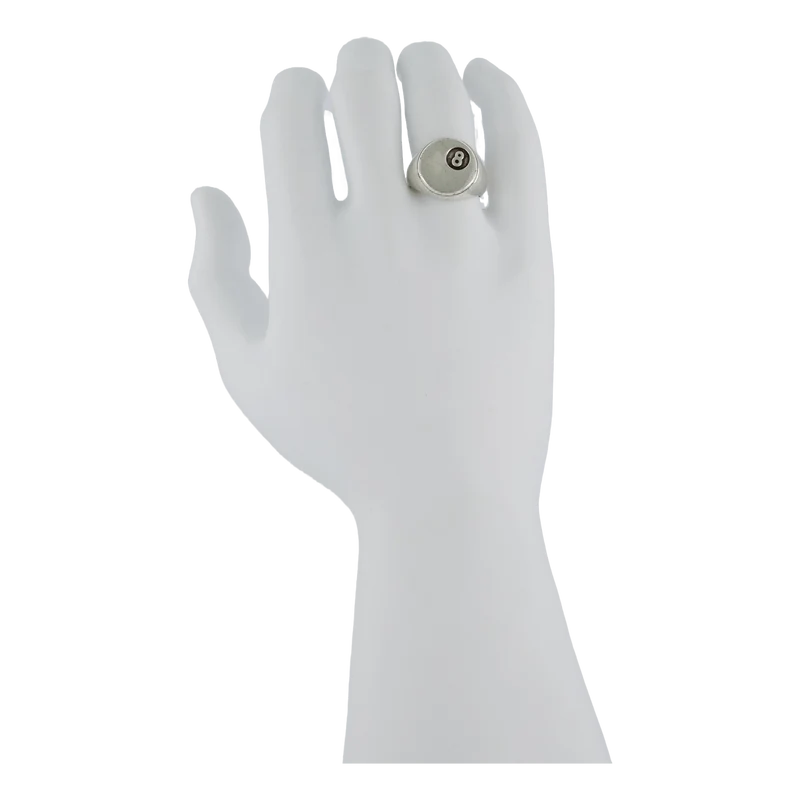 8 Ball Ring Silver