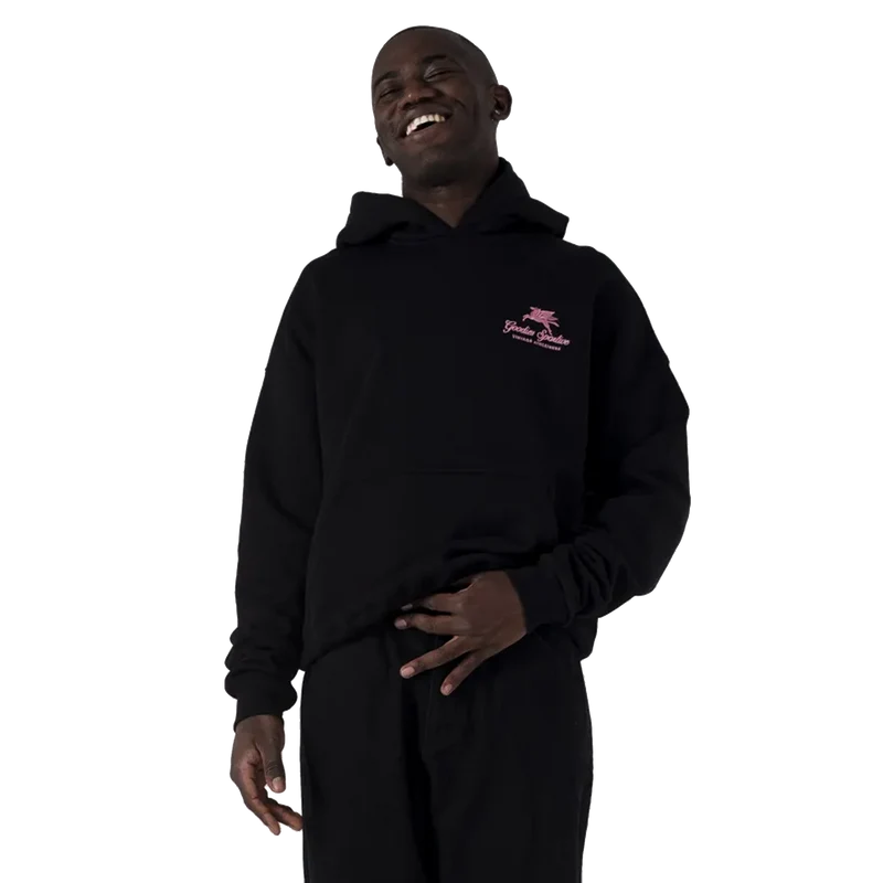 550gms Premium Boxy Hoodie Con Black