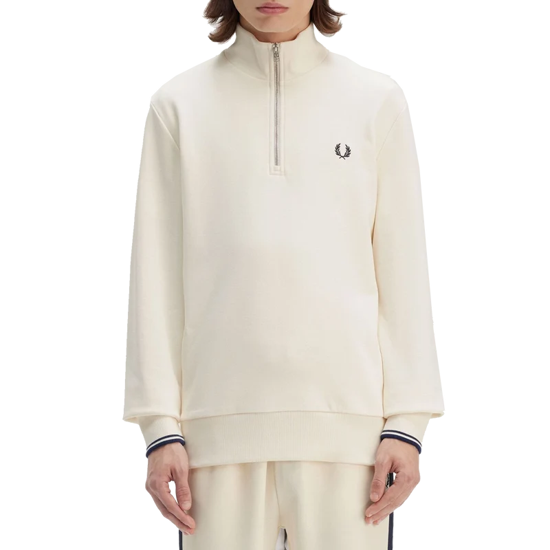 Half Zip Sweatshirt Ecru/tennis Blue