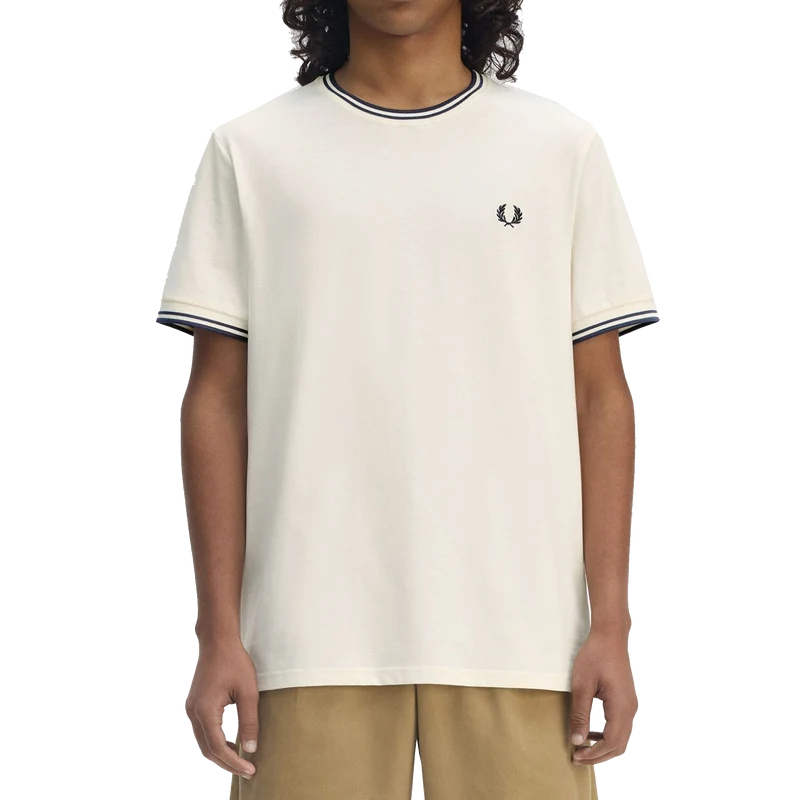 Twin Tipped T-shirt Ecru/tennis Blue