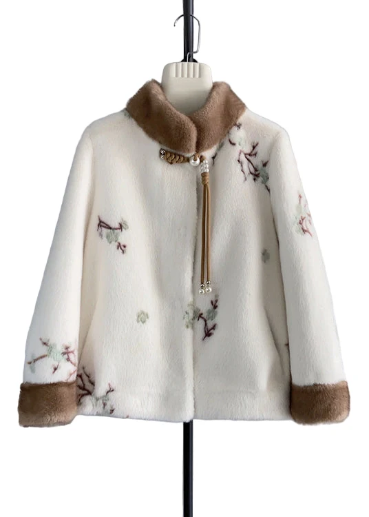 Dames Vintage Jasje met Opstaande Kraag en Kwastjes