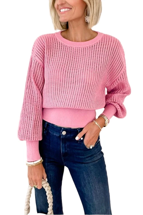 Dames Trui Met Ronde Hals En Uitgesneden Rug Casual Stijl