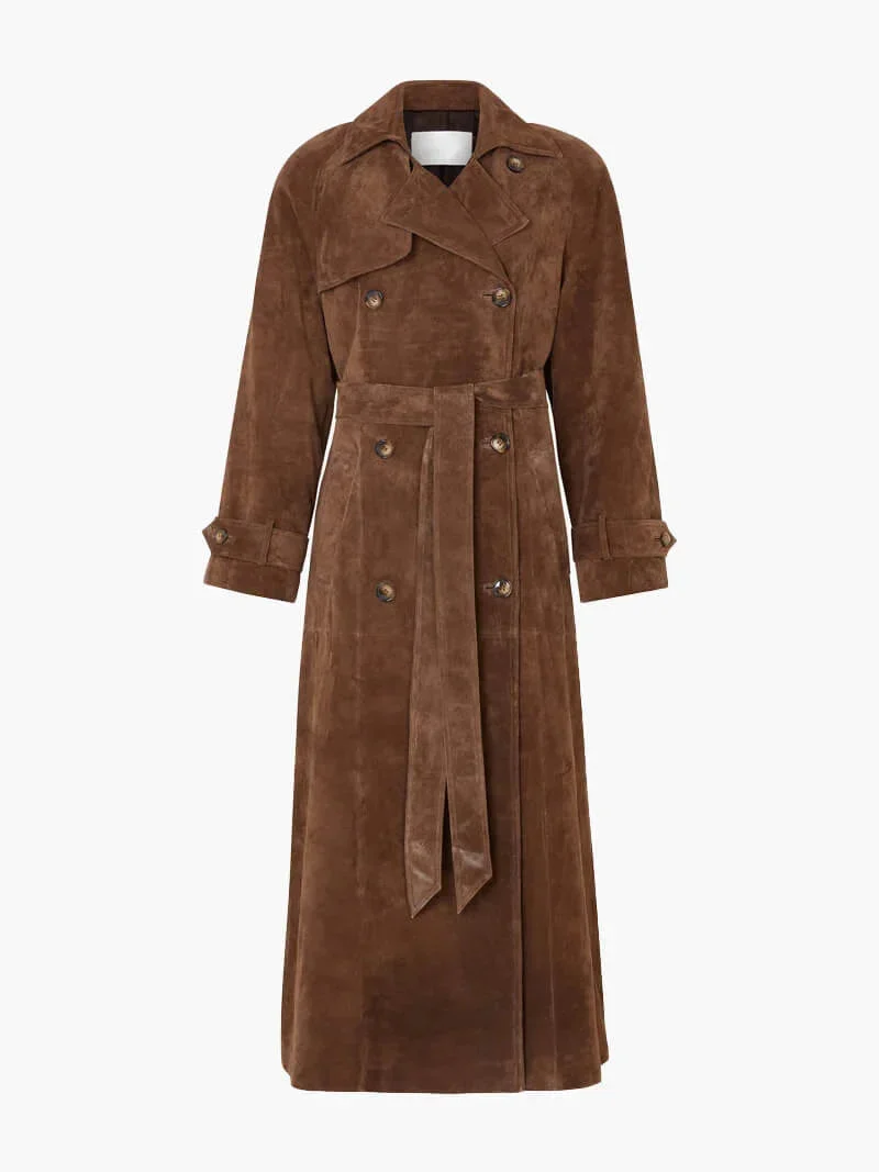 Dames Trenchcoat Lang Stijlvol