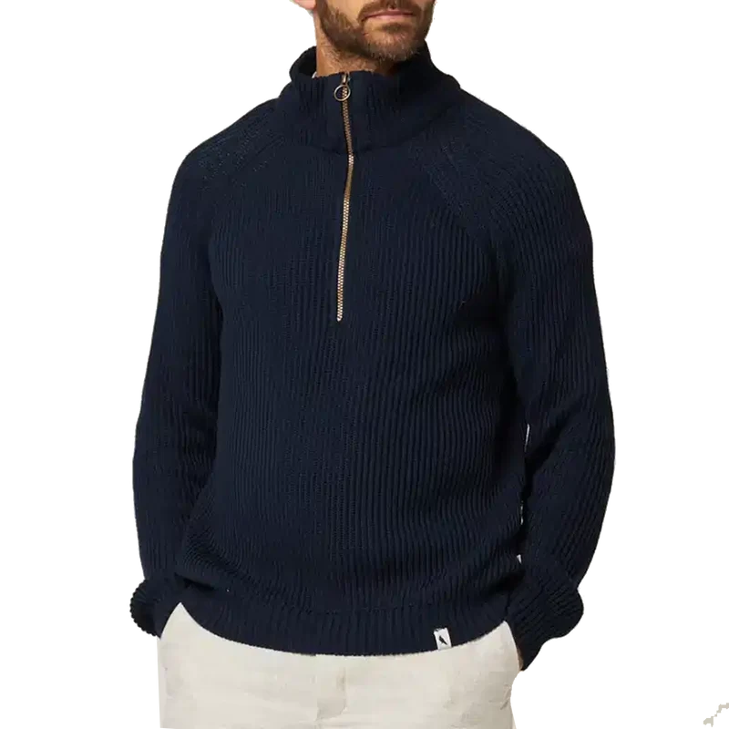 Felix Quarter Zip Jumper Navy