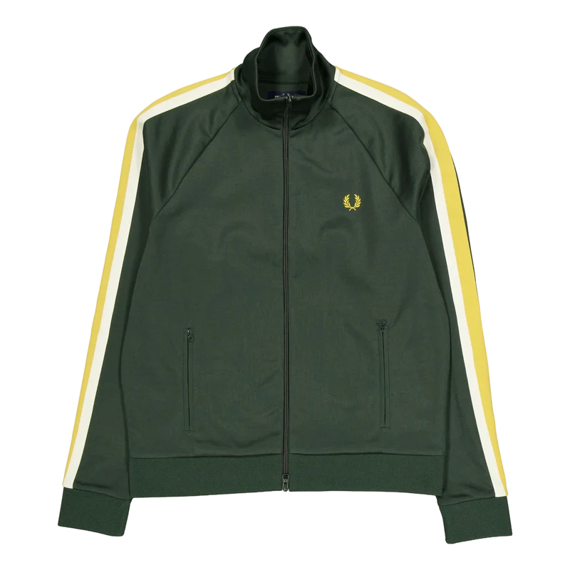 Two Colour Tape Track Jacket Court Green