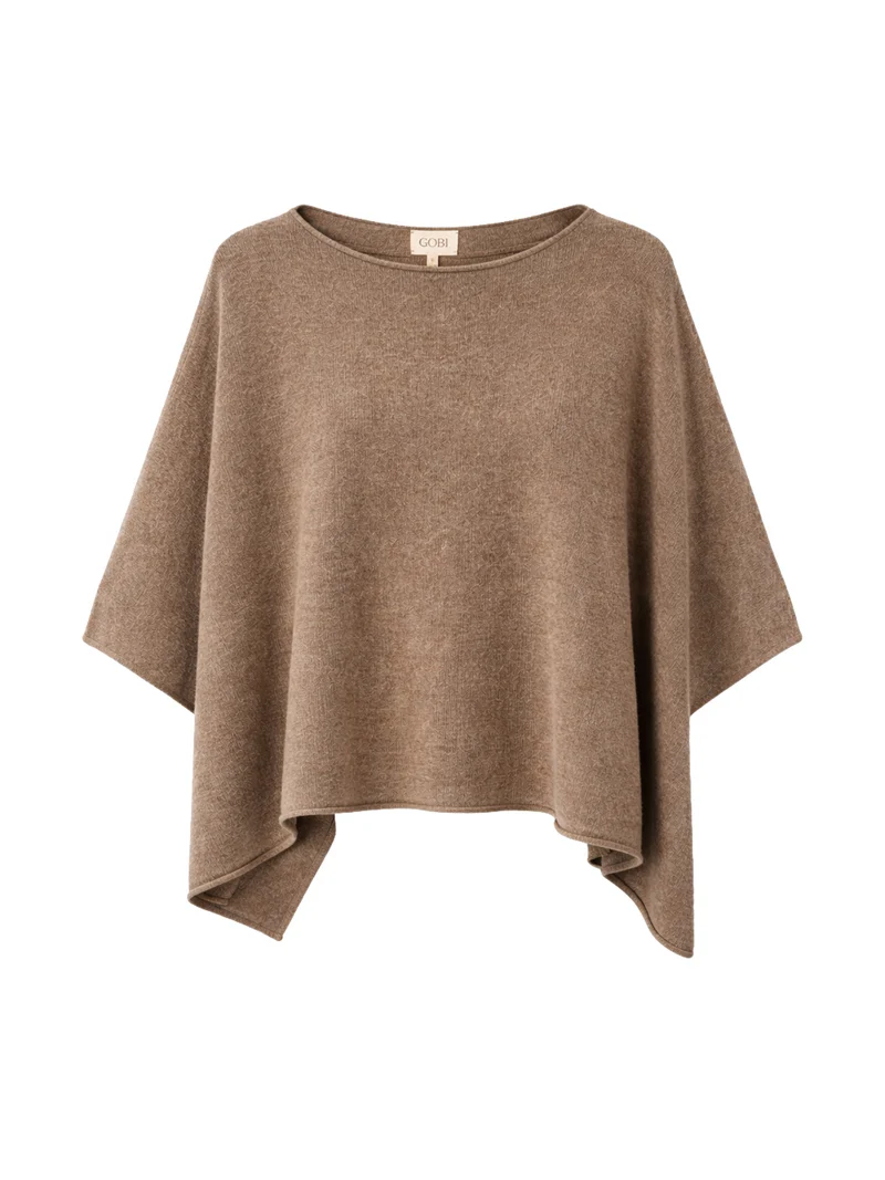 Natural Color Timeless Knitted Poncho