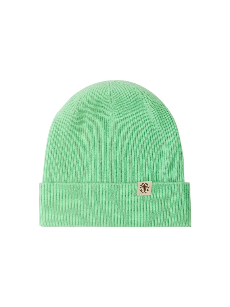 Cashmere Rib Knit Beanie