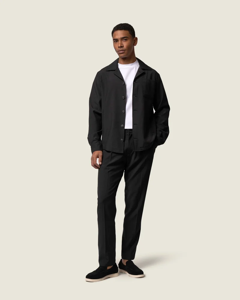 DUQUEZZI PANTALON WOOLBLEND TROUSERS ZWART