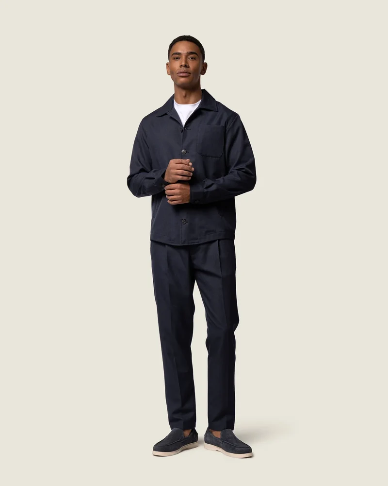 DUQUEZZI PANTALON WOOLBLEND TROUSERS D-BLAUW