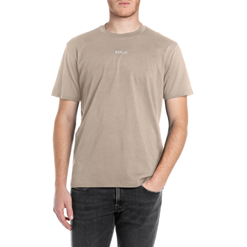 Replay Basic Logo Tee Turtledove