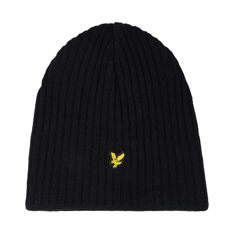 Knitted Ribbed Beanie 572 True Black