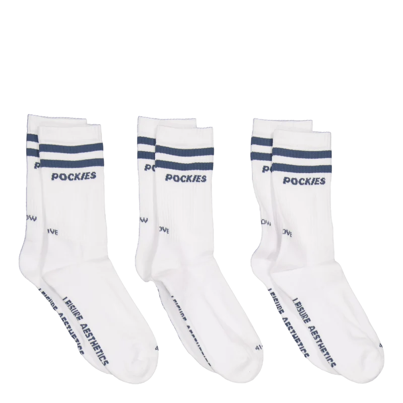 3-pack Teal Striped L.a. Socks Green