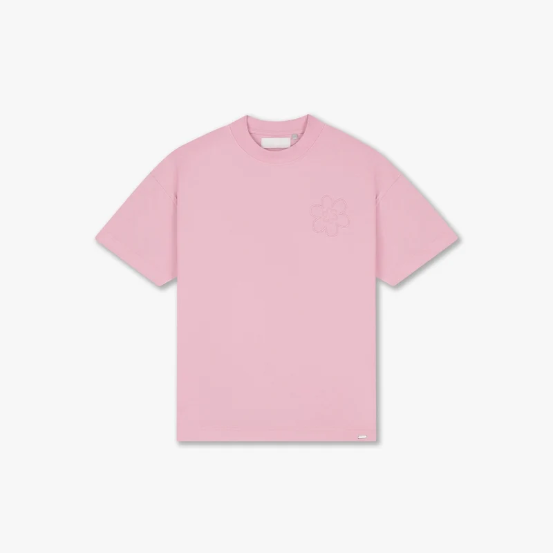 CROYEZ T-SHIRT CONTOUR DE LA FLEUR T-SHIRT ROZE