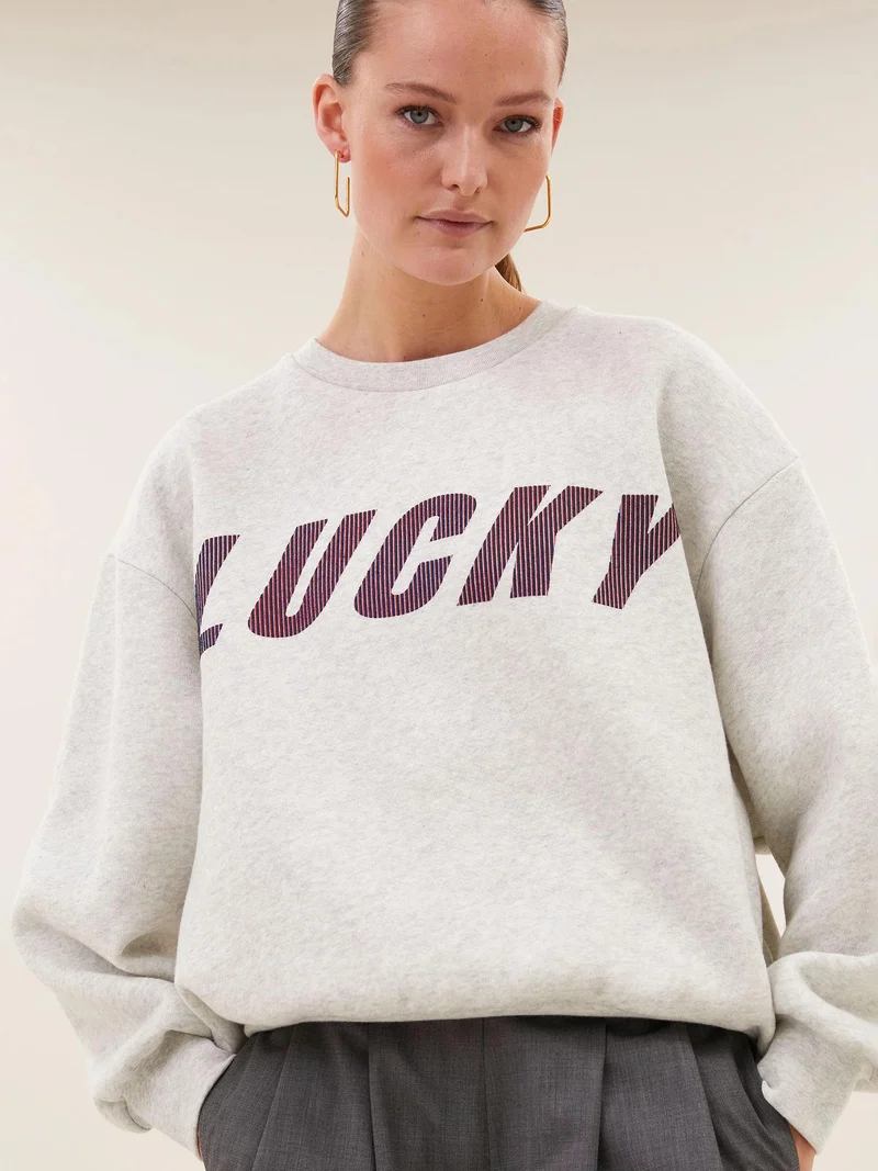 Lichtgrijze lili speed sweater