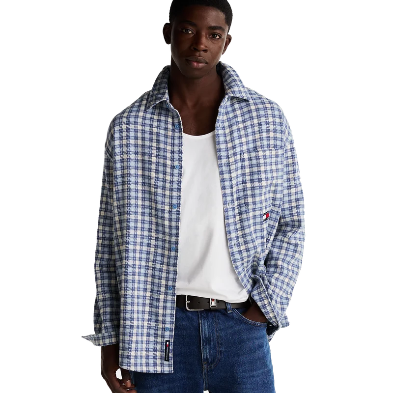 Tjm Badge Flannel Shirt Ext Blue